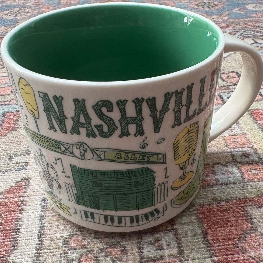 Starbucks Been There Series Nashville Mug 14oz Across the Globe Collection Green